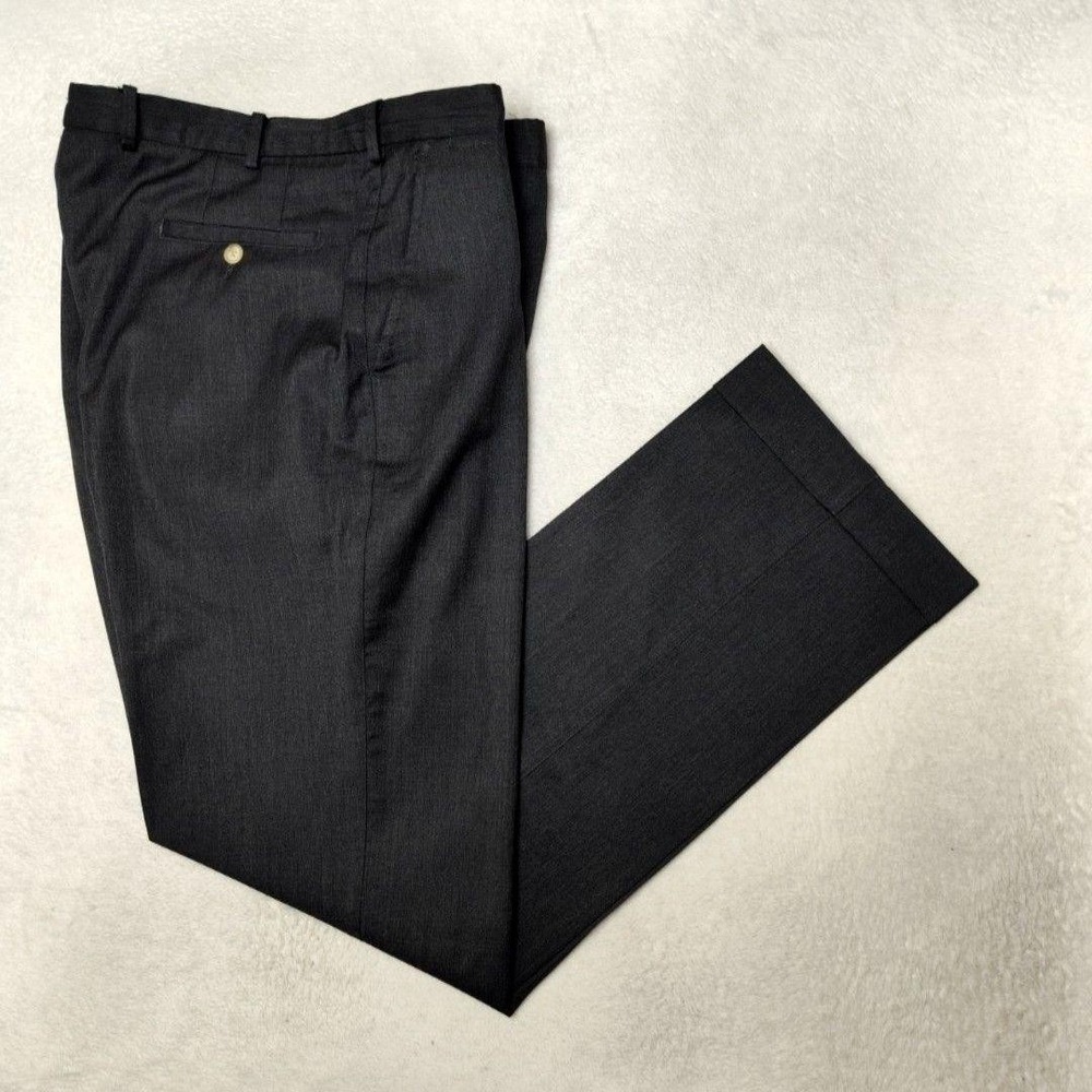 Peter Millar Pants Mens 36x32 Gray Wool‎ Tweed Straight Dress Slacks Suit Work